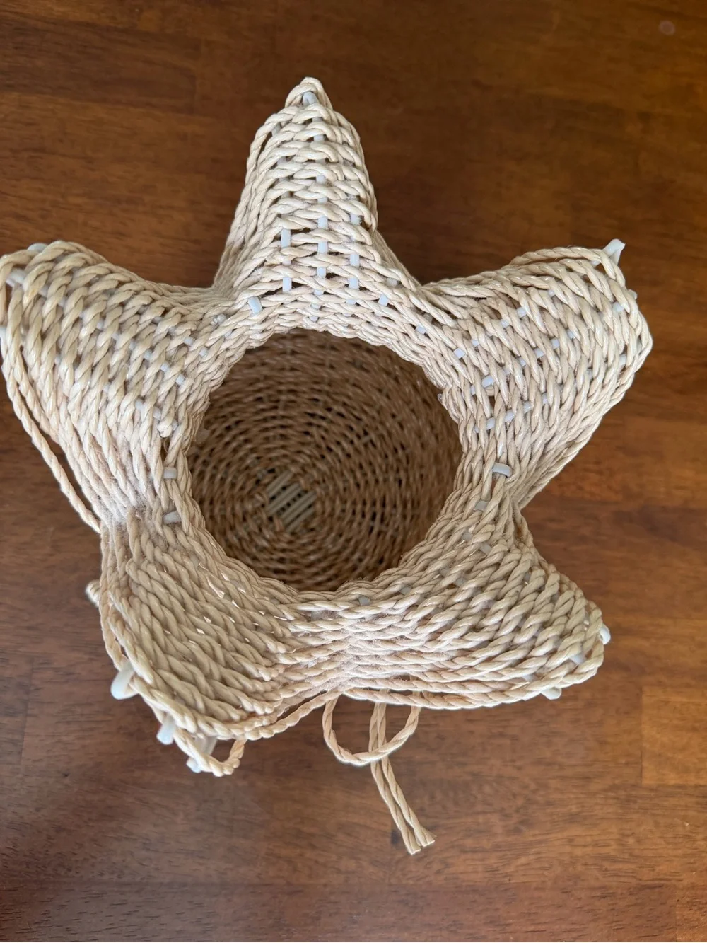 Handwoven Natural Straw Decorative Basket - Neutral